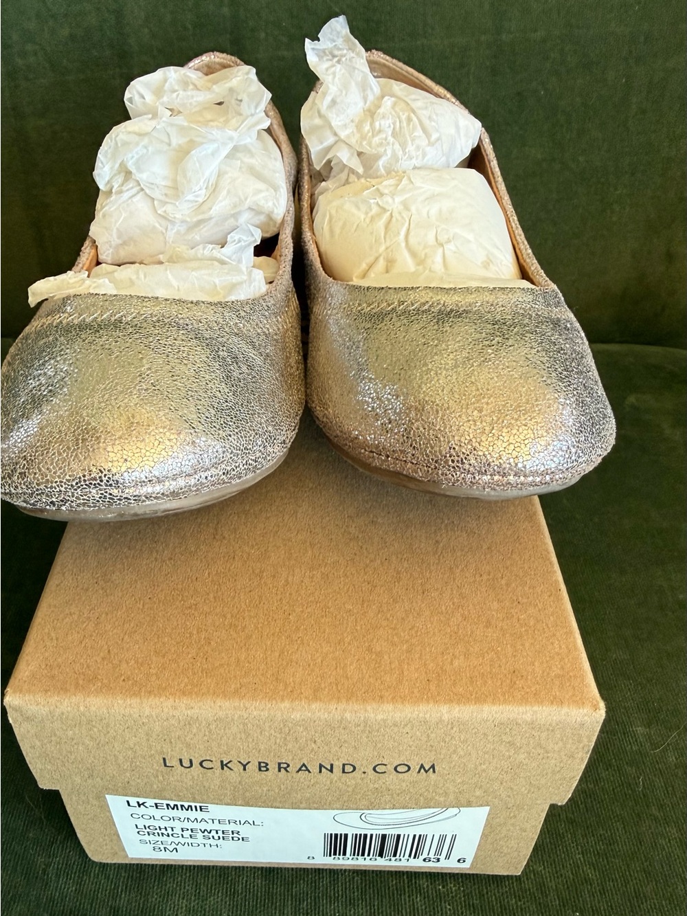 Lucky Brand Light Pewter Ballet Flats